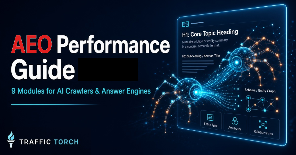 2026 AEO Performance Optimization Guide – Render Fidelity, DOM Stability, Schema Parse, Crawler Accessibility – Traffic Torch